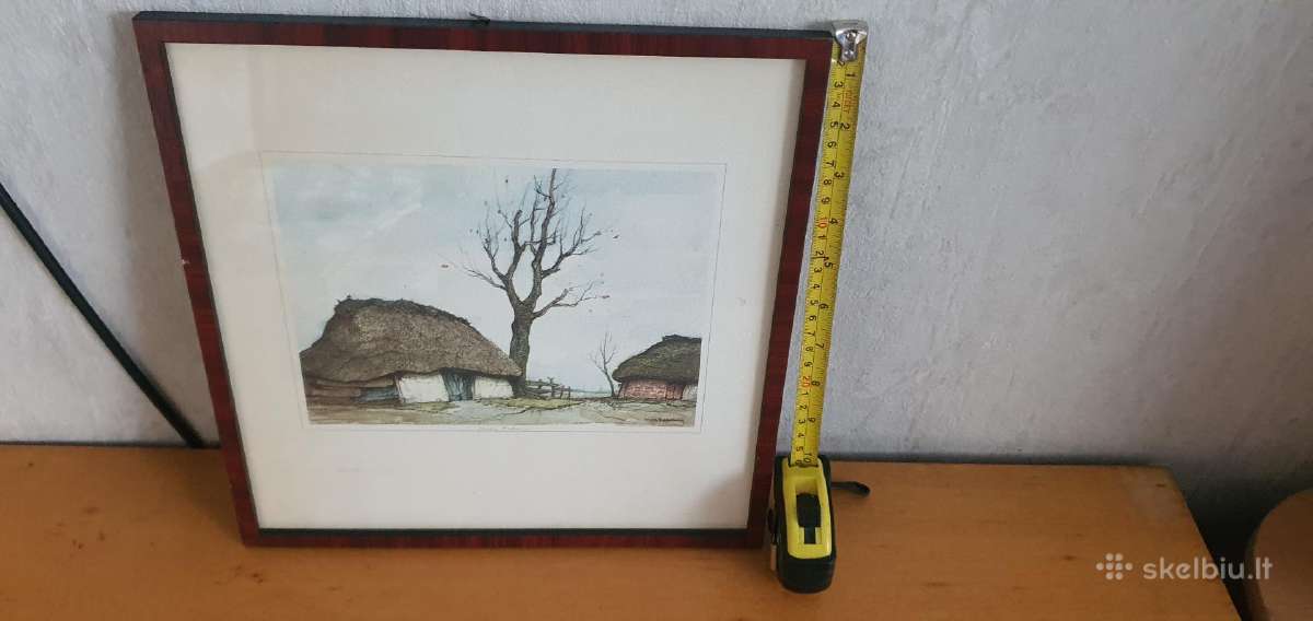 Nr7 Paveikslas su stiklu 32x32cm - nuotraukos Nr. 2