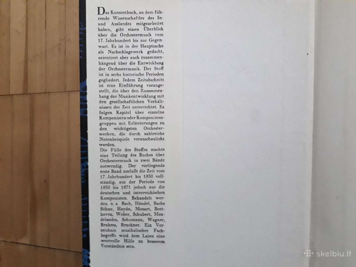 Konzertbuch Orchestermusik 2 tomai 1959, 1961 m. - nuotraukos Nr. 4