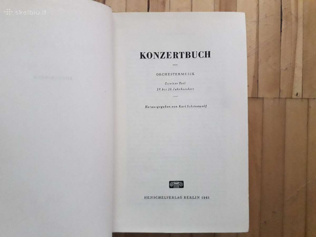 Konzertbuch Orchestermusik 2 tomai 1959, 1961 m. - nuotraukos Nr. 14