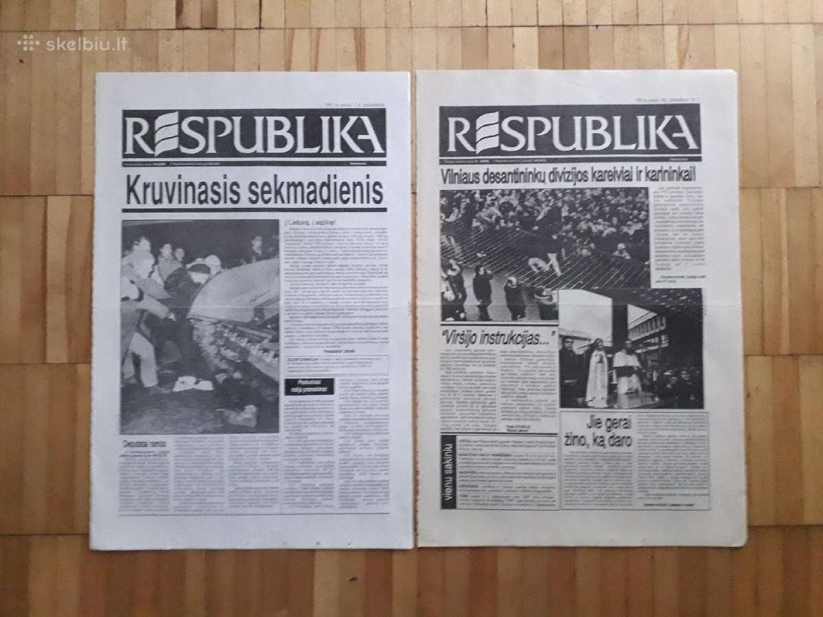1989-91 metų laikraščiai su svarbiausiais įvykiais