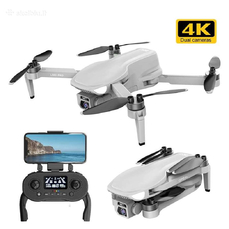 Dronas L500pro su dviejomis kameromis GPS ir WiFi