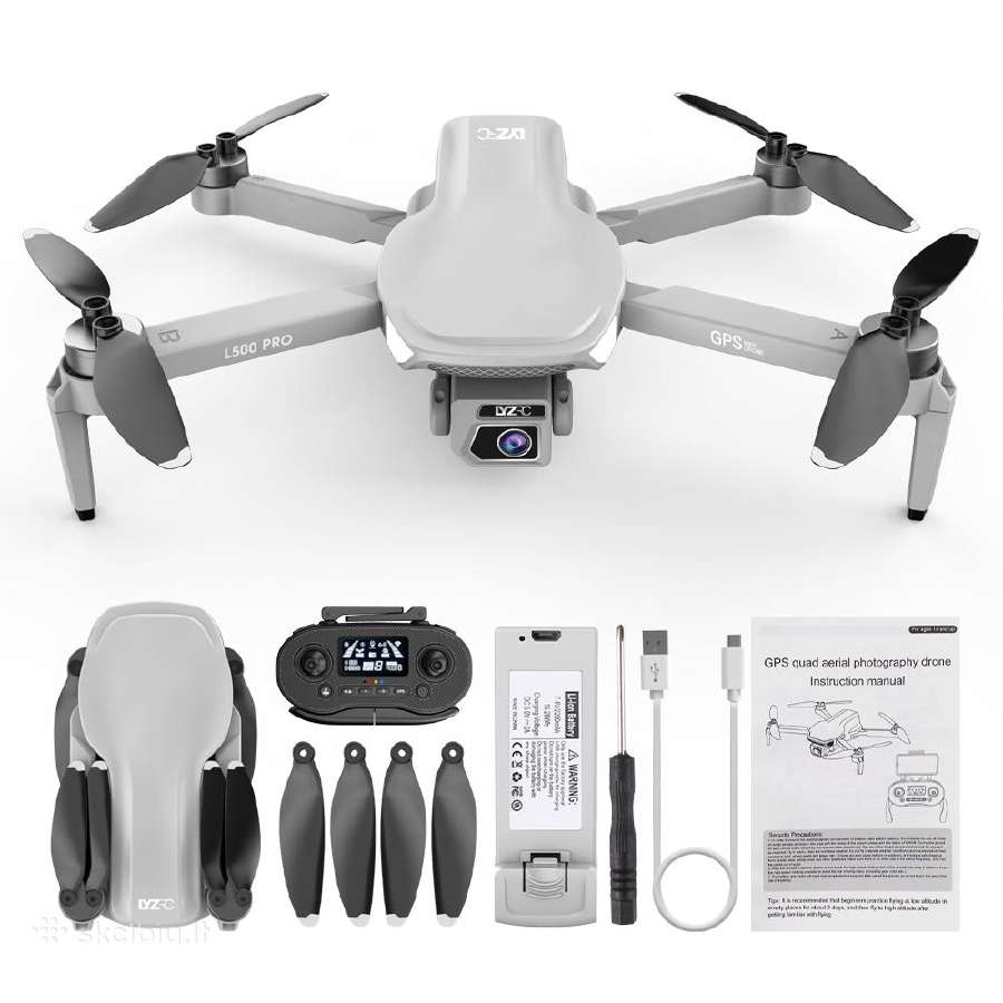 Dronas L500pro su dviejomis kameromis GPS ir WiFi - nuotraukos Nr. 4