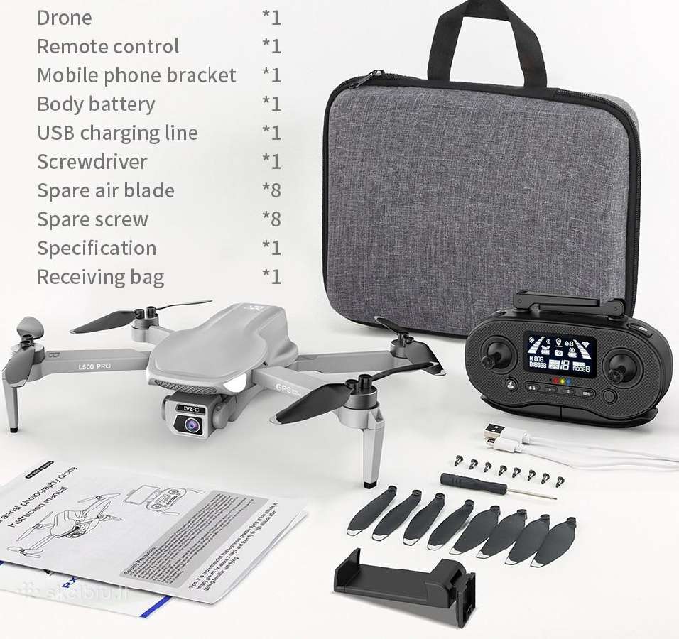 Dronas L500pro su dviejomis kameromis GPS ir WiFi - nuotraukos Nr. 6