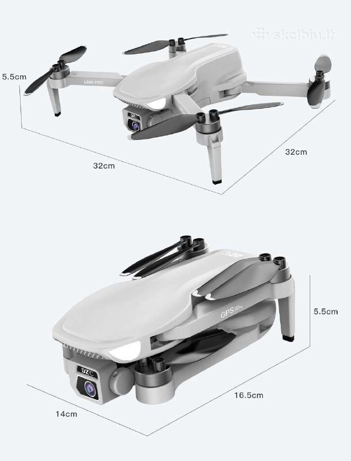 Dronas L500pro su dviejomis kameromis GPS ir WiFi - nuotraukos Nr. 5