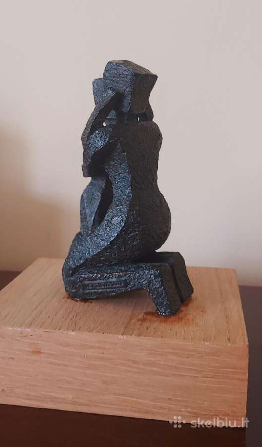 Skulptūra Motinystė Midcentury Metalas Medis - nuotraukos Nr. 4
