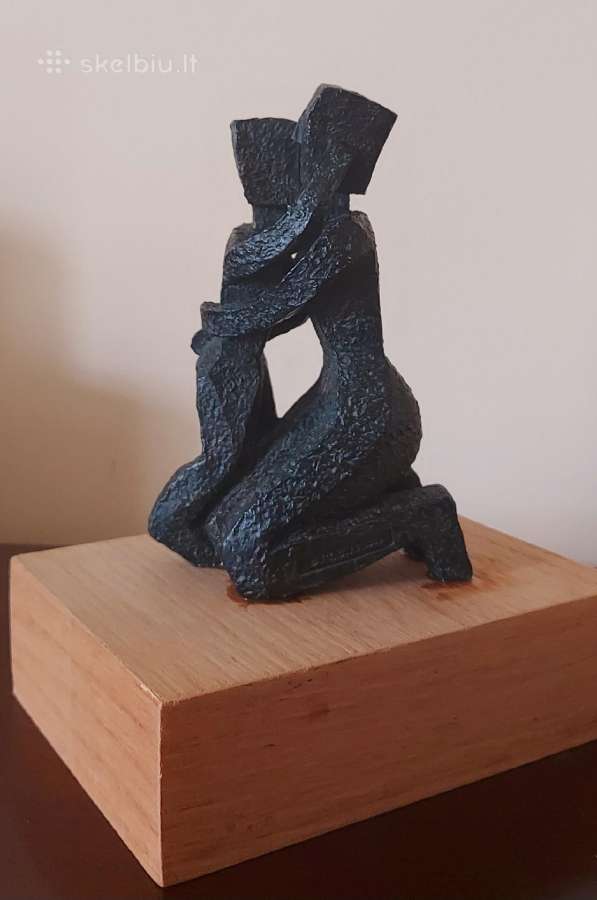 Skulptūra Motinystė Midcentury Metalas Medis - nuotraukos Nr. 2