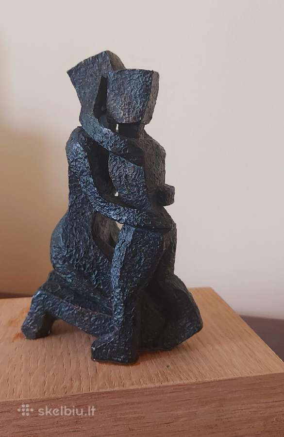 Skulptūra Motinystė Midcentury Metalas Medis - nuotraukos Nr. 3