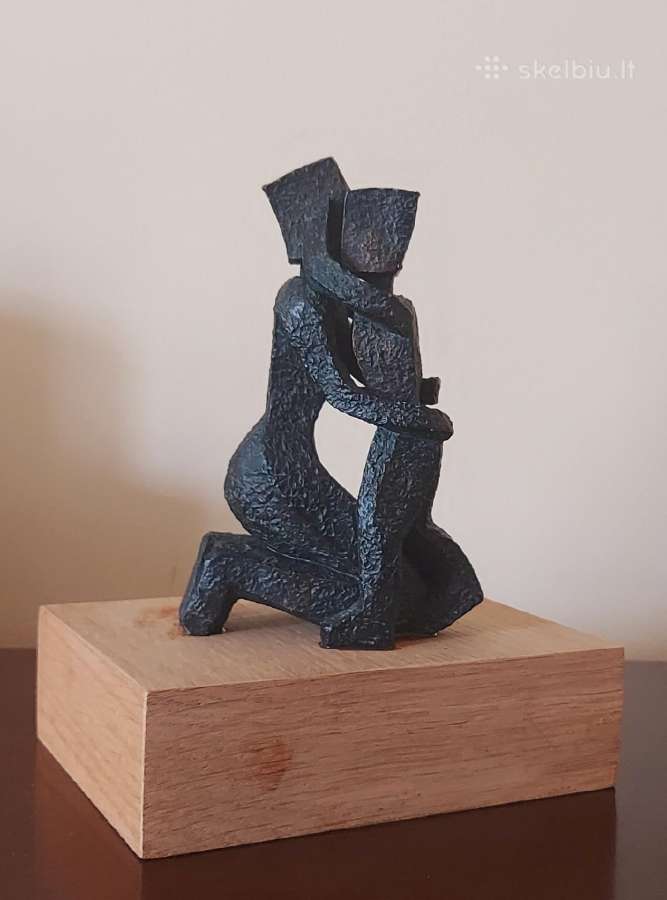 Skulptūra Motinystė Midcentury Metalas Medis