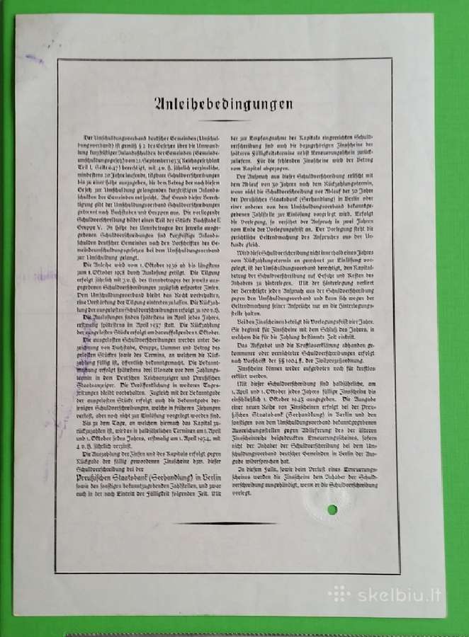 5000 Reichsmark 1933 m. - nuotraukos Nr. 2