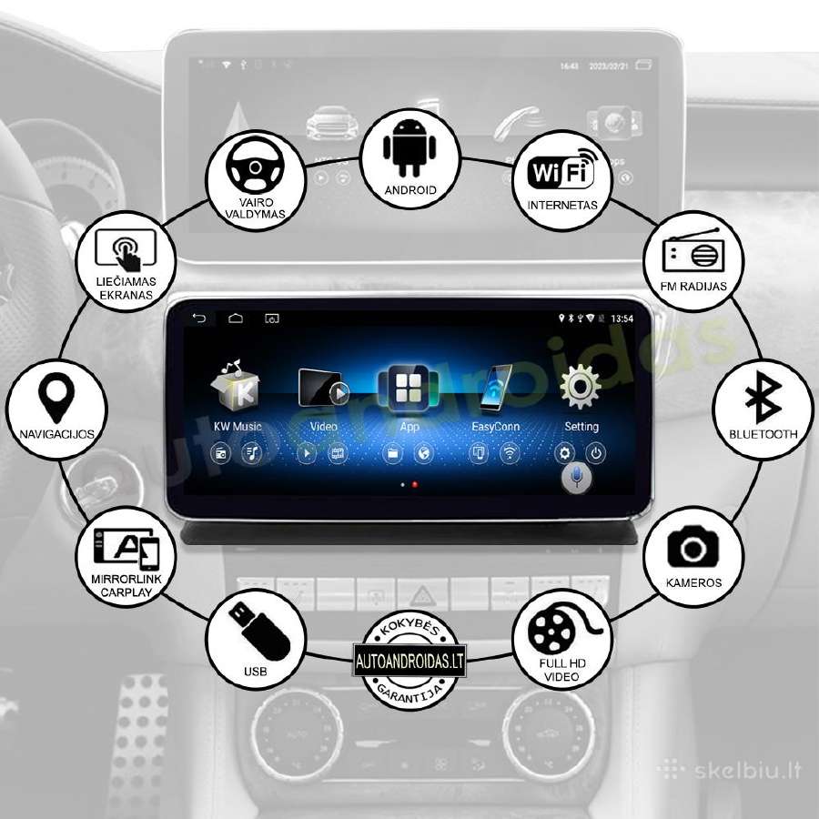 Mercedes 2010-18 Cls W218 Android multimedia WiFi - nuotraukos Nr. 2