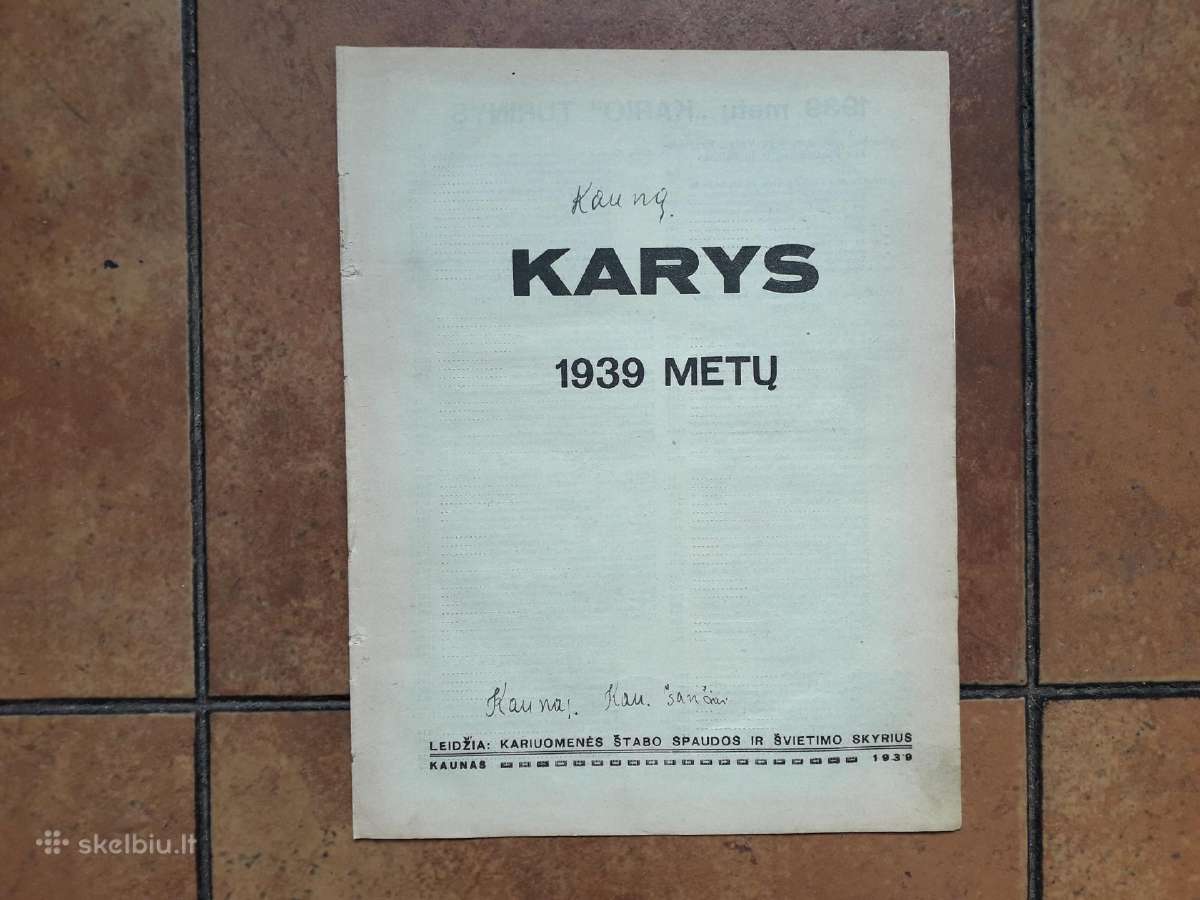 Laikraščio "Karys" 1939 metų turiniai - nuotraukos Nr. 3
