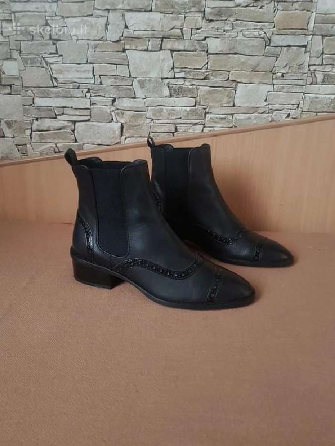 Natūralios odos Massimo Dutti auliniai batai 37d - nuotraukos Nr. 4