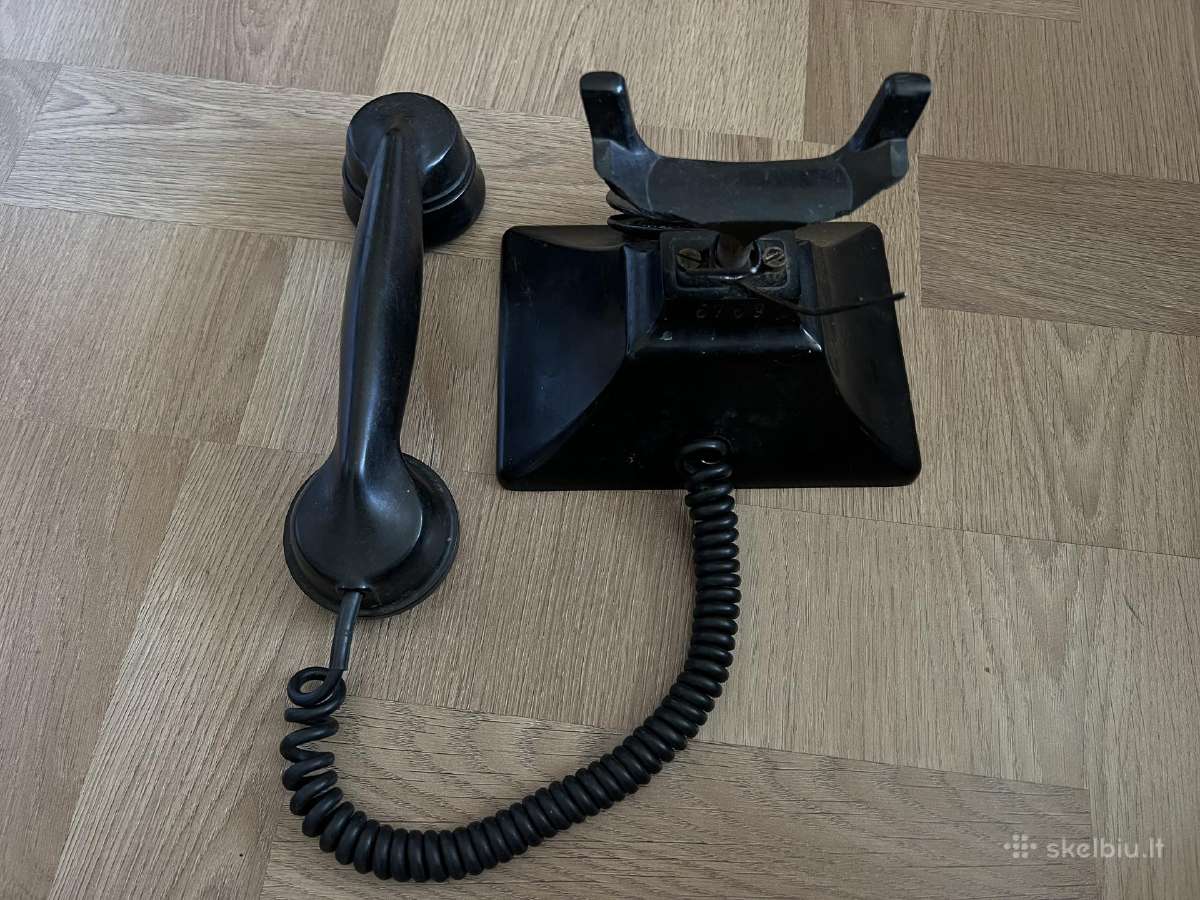 Vintazinis telefono aparatas, lentynele, atsakikli - nuotraukos Nr. 11