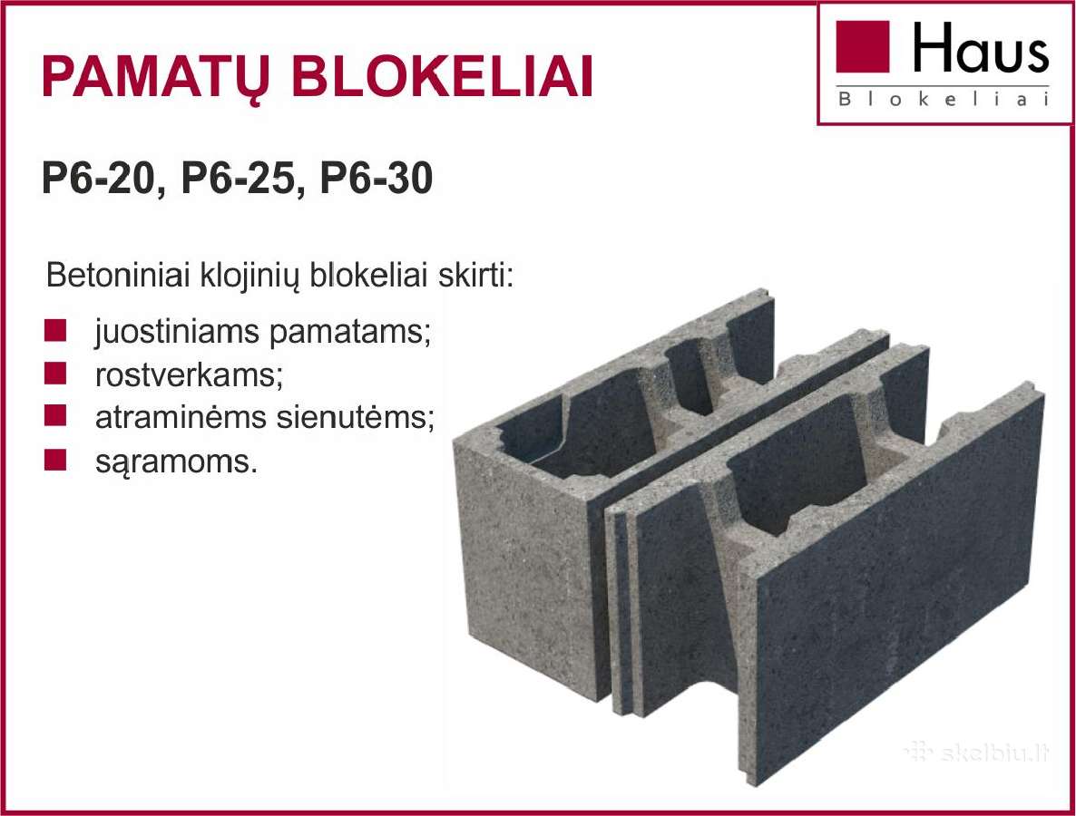 Pamatų, mūro, pertvarų blokeliai Haus - nuotraukos Nr. 2