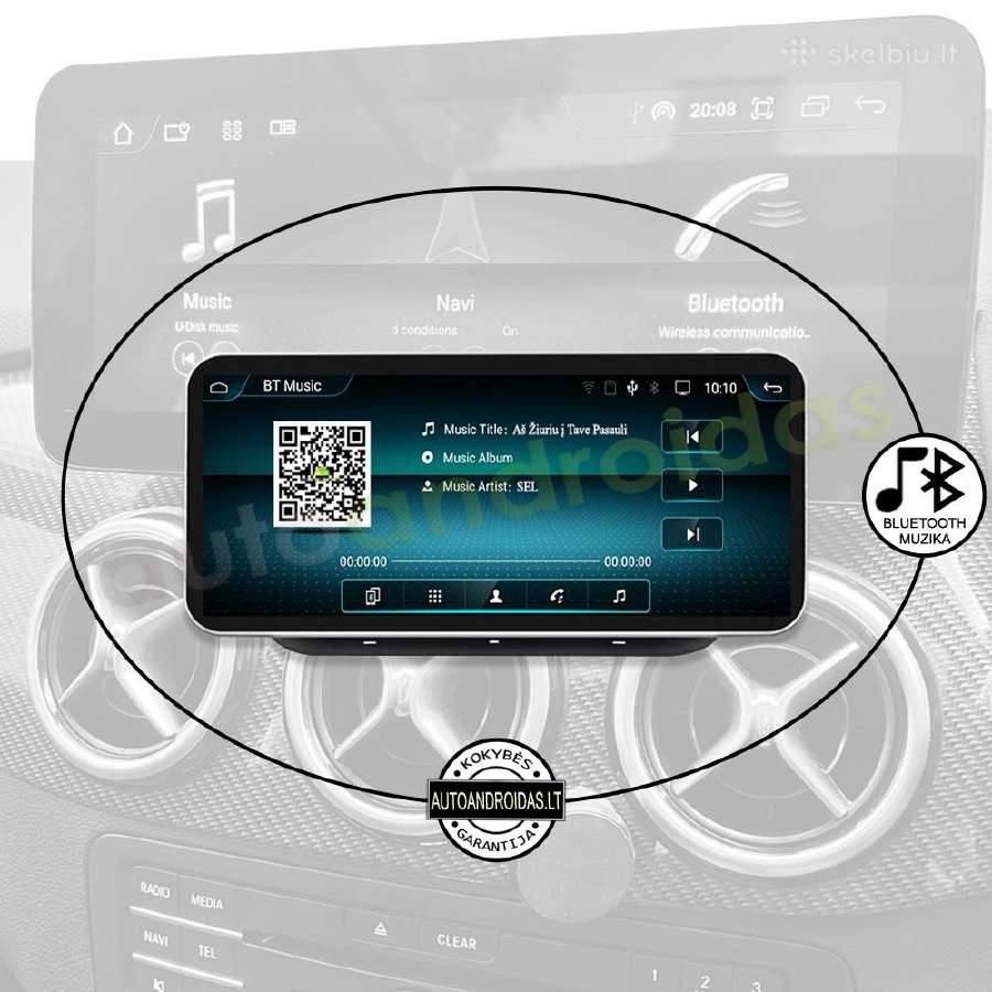 Mercedes 2011-18 B W245 W246 Android multimedia - nuotraukos Nr. 5