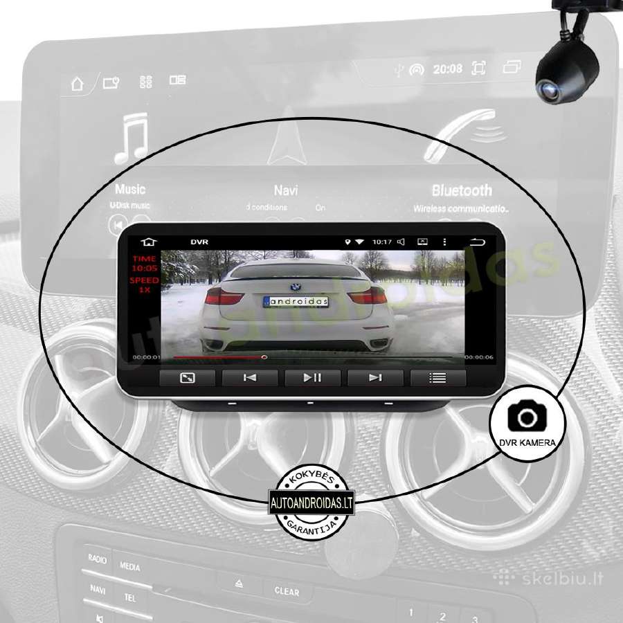 Mercedes 2011-18 B W245 W246 Android multimedia - nuotraukos Nr. 7