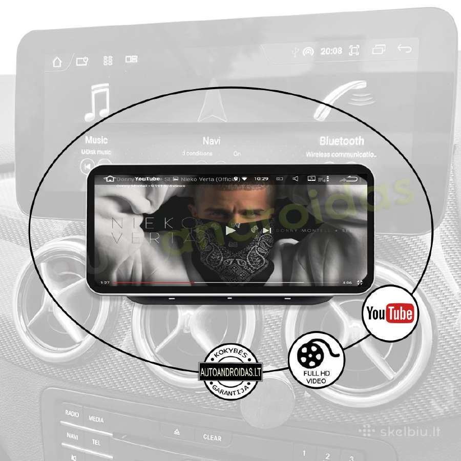 Mercedes 2011-18 B W245 W246 Android multimedia - nuotraukos Nr. 8