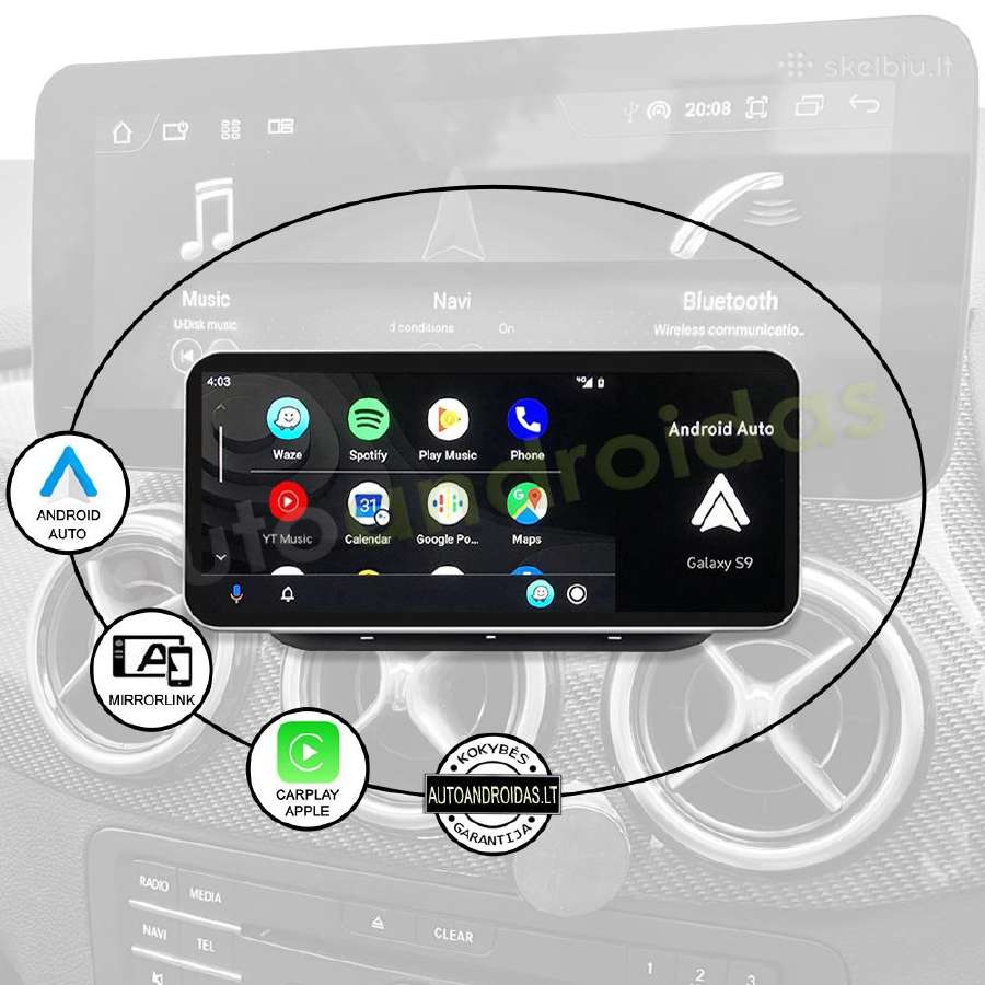 Mercedes 2011-18 B W245 W246 Android multimedia - nuotraukos Nr. 9