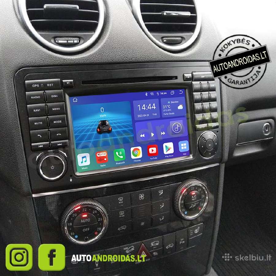 Mercedes Ml W164, Gl 2005-12 Android multimedia