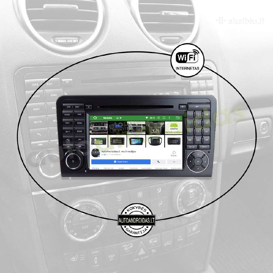 Mercedes Ml W164, Gl 2005-12 Android multimedia - nuotraukos Nr. 3