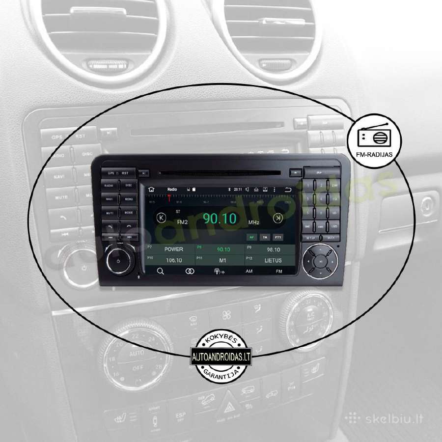 Mercedes Ml W164, Gl 2005-12 Android multimedia - nuotraukos Nr. 4