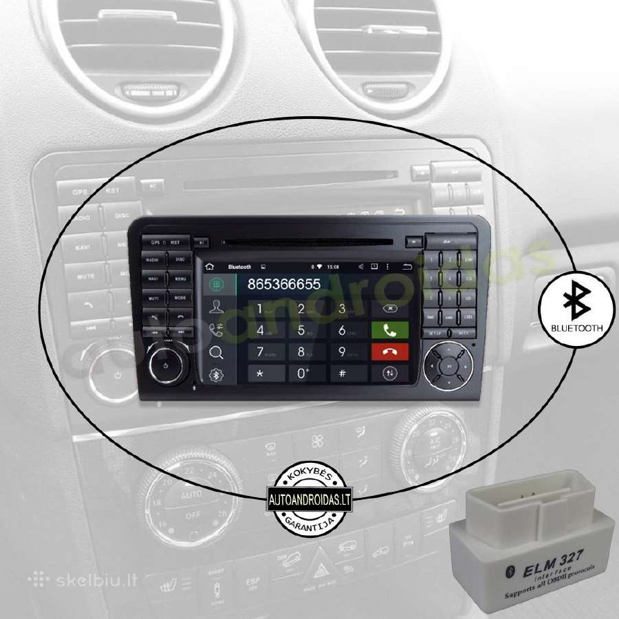 Mercedes Ml W164, Gl 2005-12 Android multimedia - nuotraukos Nr. 5