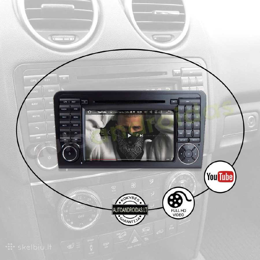 Mercedes Ml W164, Gl 2005-12 Android multimedia - nuotraukos Nr. 9