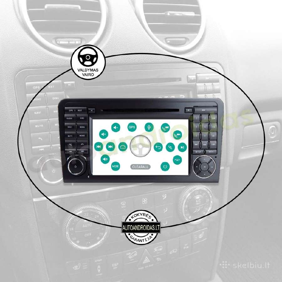 Mercedes Ml W164, Gl 2005-12 Android multimedia - nuotraukos Nr. 12