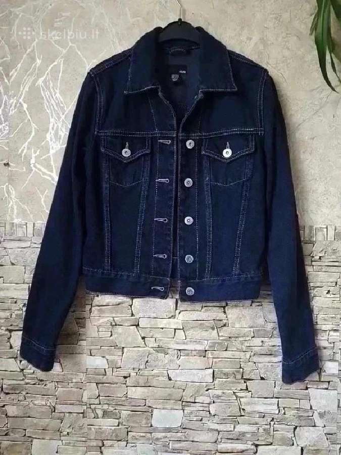 "h&m" tamsiai mėlynas džinsinis švarkas Xs - nuotraukos Nr. 6