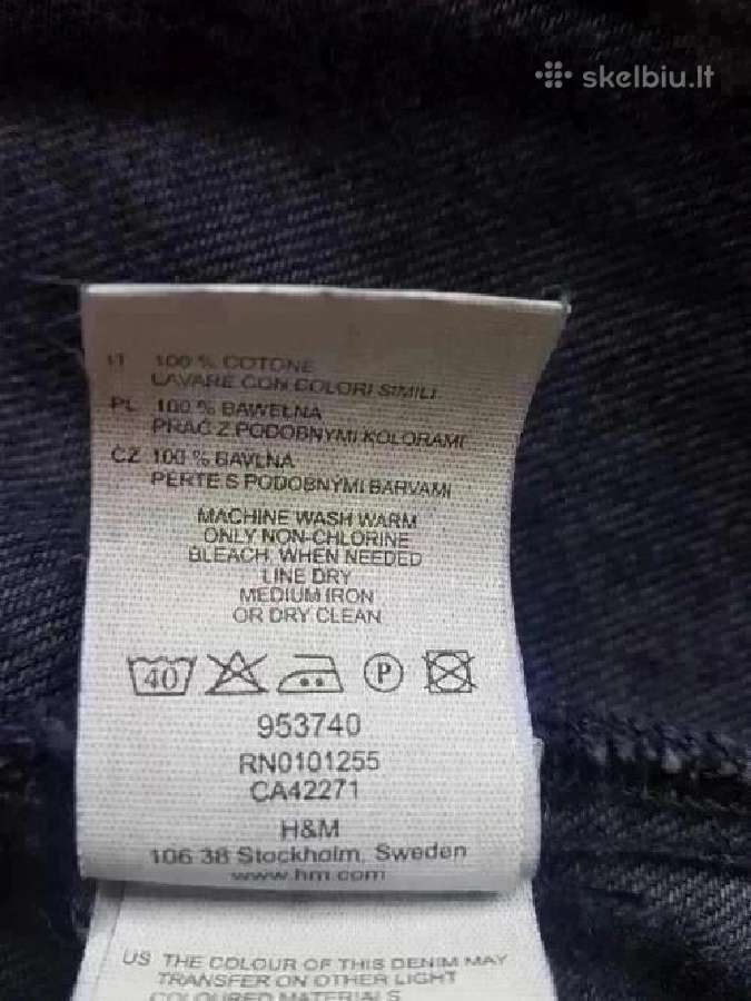 "h&m" tamsiai mėlynas džinsinis švarkas Xs - nuotraukos Nr. 5