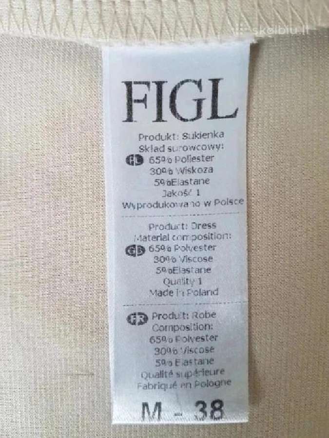"Figl" tampri pilkai smėlinė suknelė - nuotraukos Nr. 4