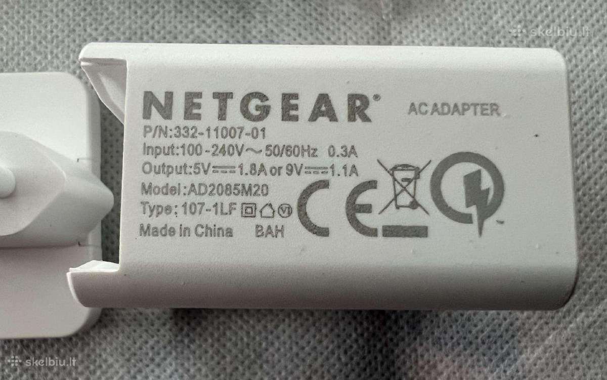 Įkroviklis Netgear 5v/9v, su laidu Usb į micro Usb - nuotraukos Nr. 2