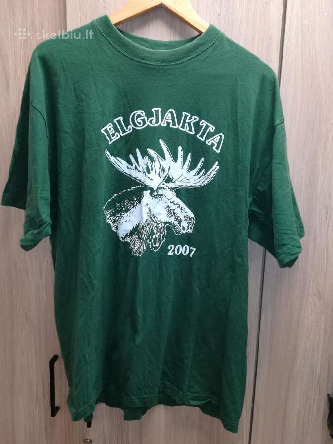 XL dydzio maike su briedzio atvaizdu