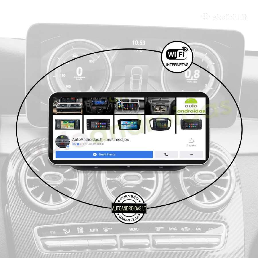 Mercedes C W205 Glc X253 Android multimedia WiFi - nuotraukos Nr. 3