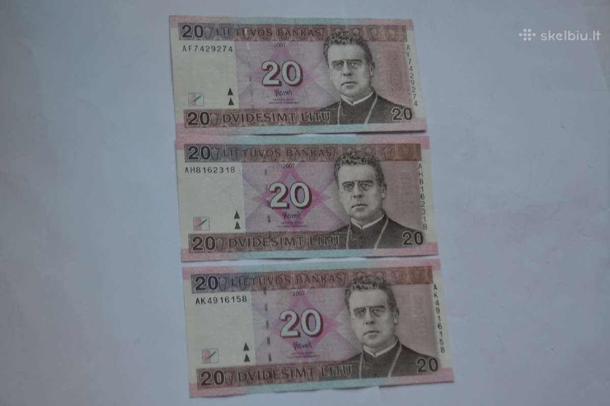 2007 m.20 litu puikus banknotai