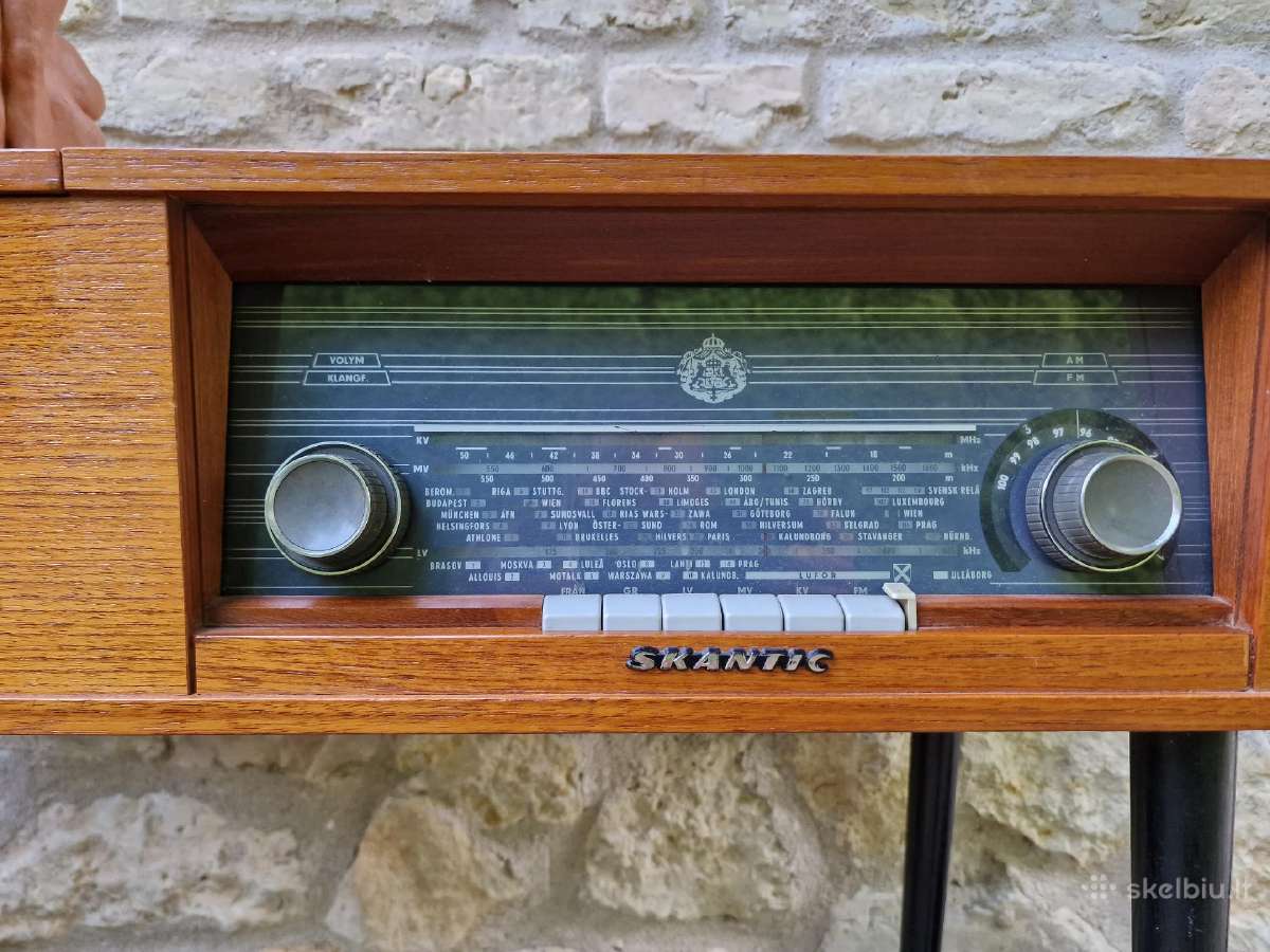 Vintažinis mid century lempinė radijo konsolė - nuotraukos Nr. 5