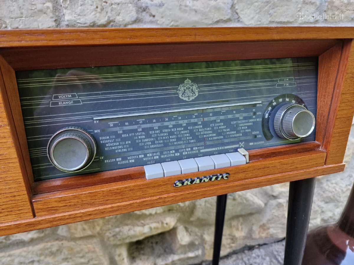 Vintažinis mid century lempinė radijo konsolė - nuotraukos Nr. 9