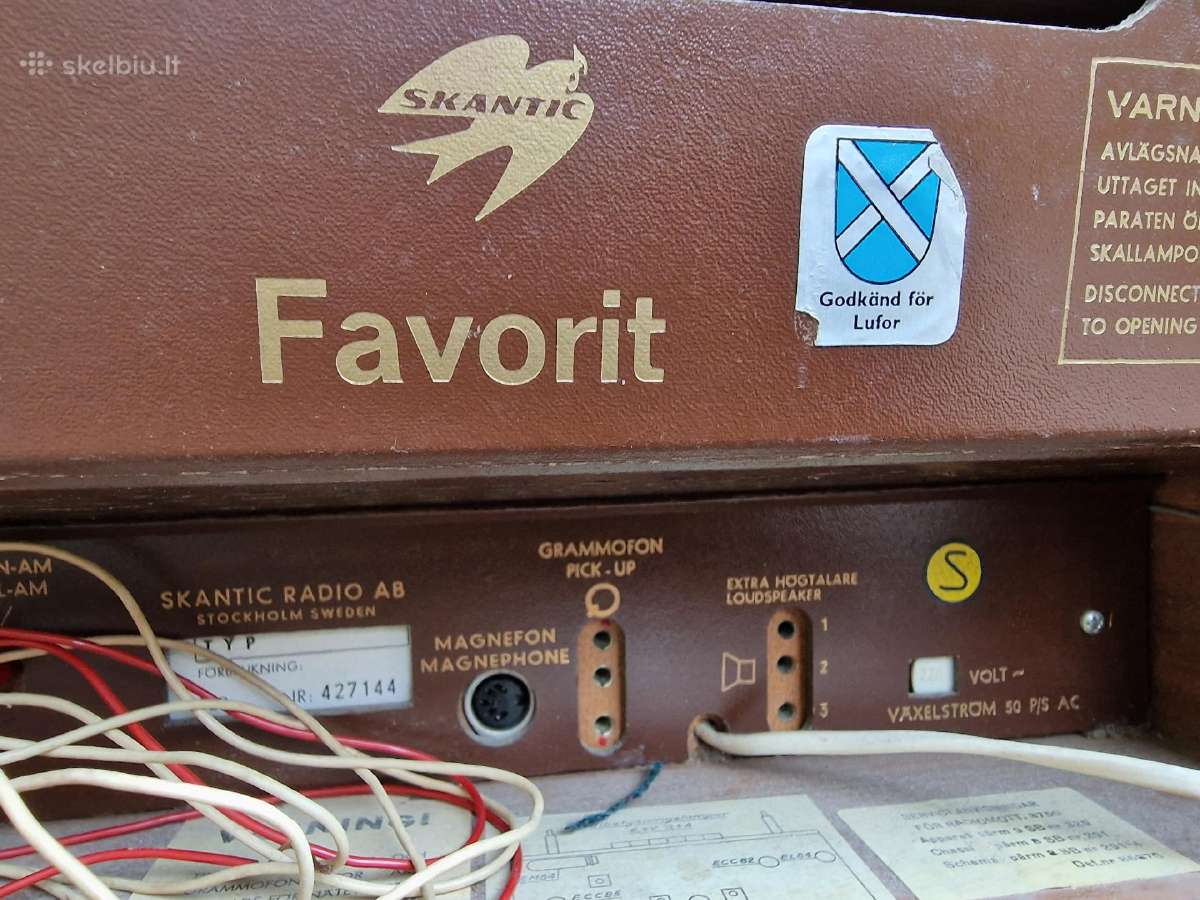 Vintažinis mid century lempinė radijo konsolė - nuotraukos Nr. 12