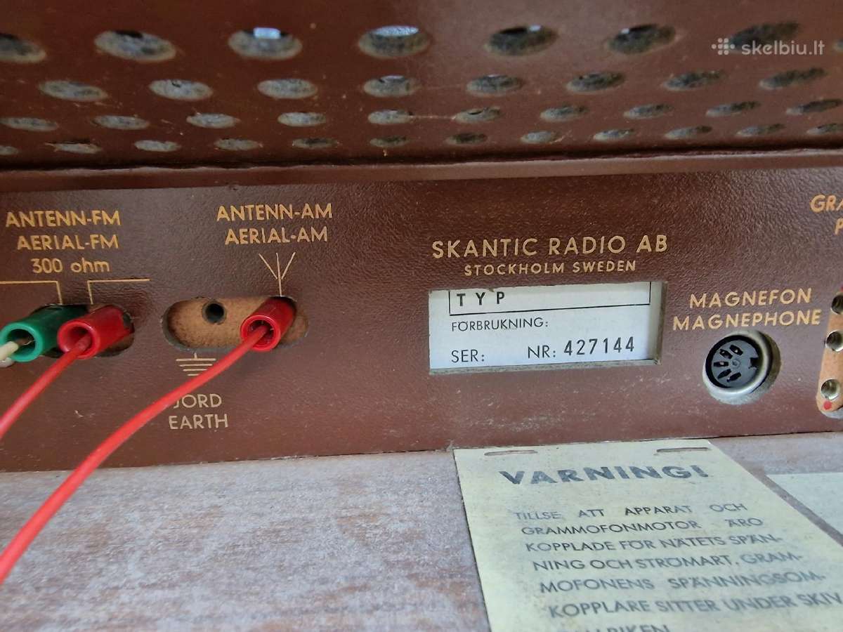 Vintažinis mid century lempinė radijo konsolė - nuotraukos Nr. 14