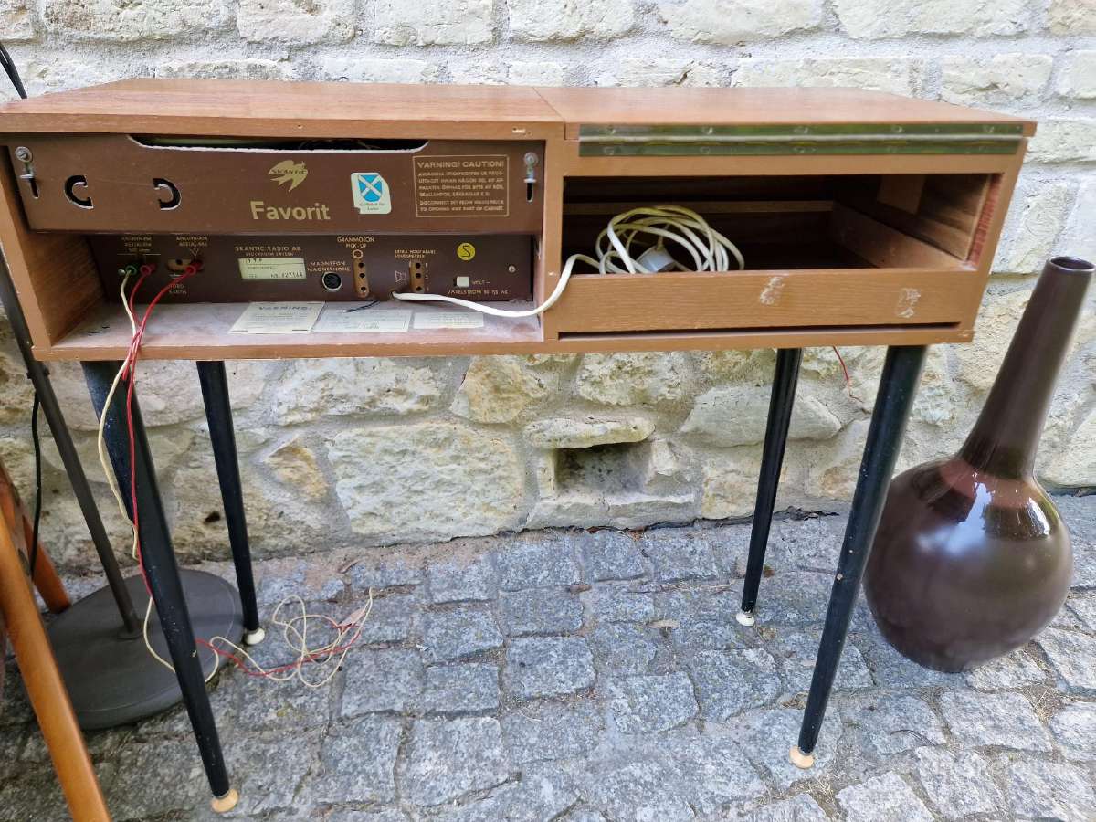 Vintažinis mid century lempinė radijo konsolė - nuotraukos Nr. 17