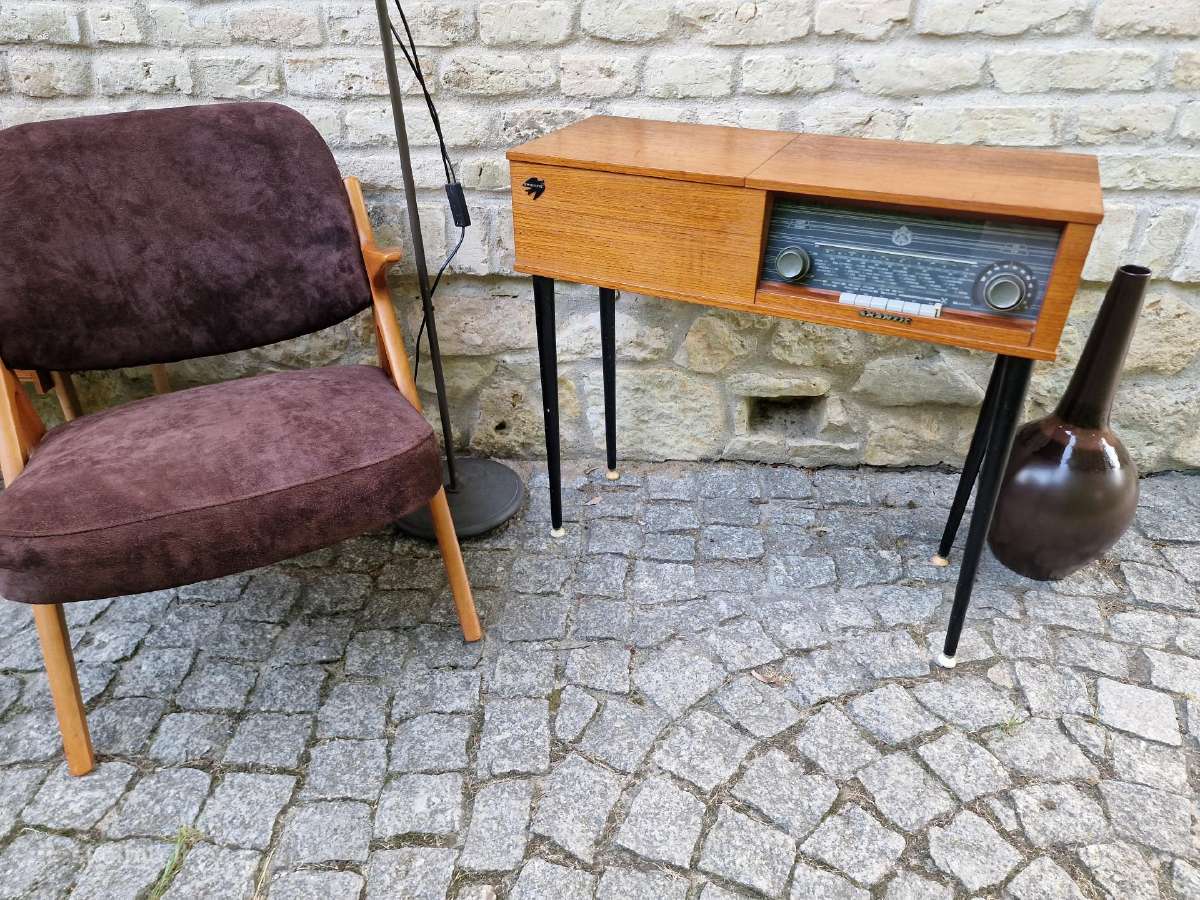Vintažinis mid century lempinė radijo konsolė - nuotraukos Nr. 18
