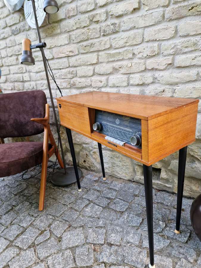 Vintažinis mid century lempinė radijo konsolė - nuotraukos Nr. 20