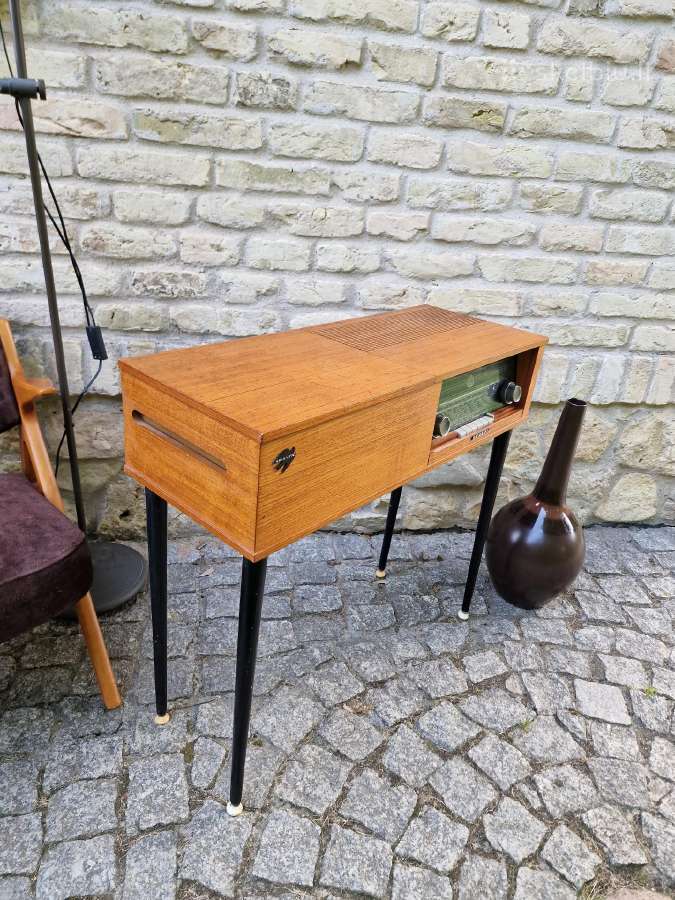 Vintažinis mid century lempinė radijo konsolė - nuotraukos Nr. 21