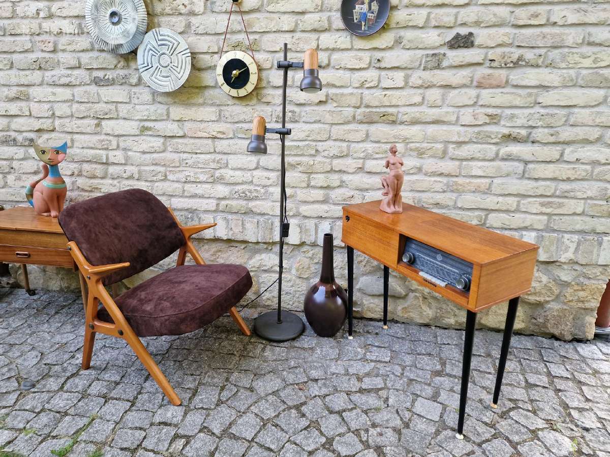 Vintažinis mid century lempinė radijo konsolė - nuotraukos Nr. 23