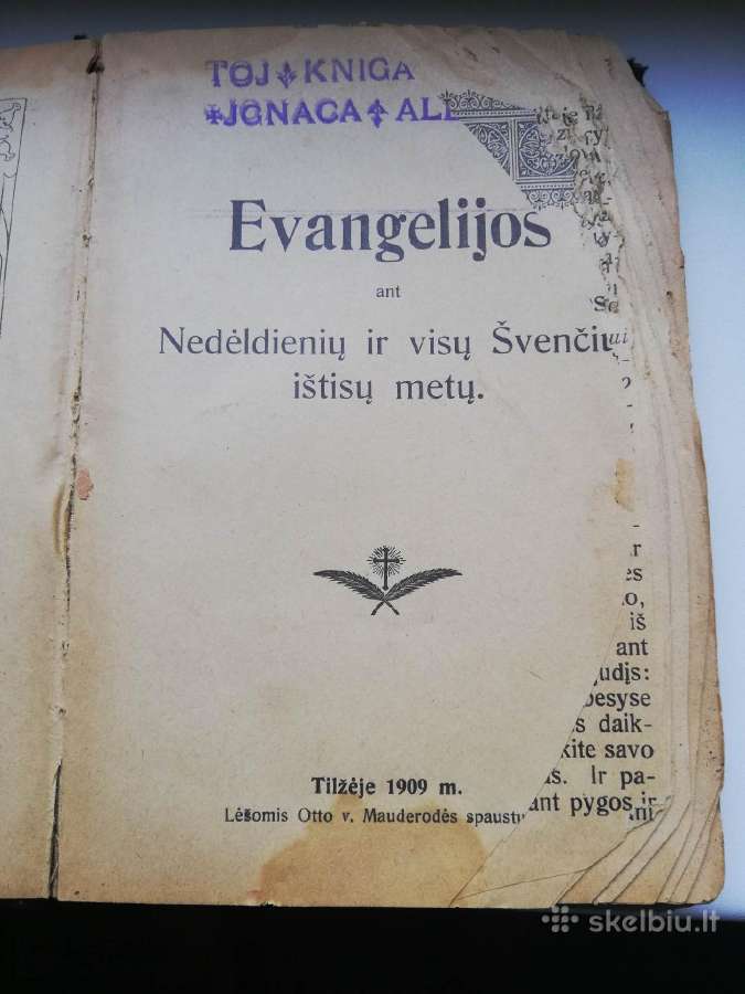 Evangelijos.tilze 1909m