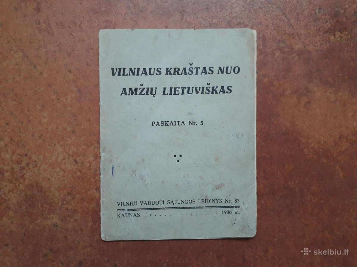 Viniaus kraštas nuo amžių lietuviškas 1936 m.