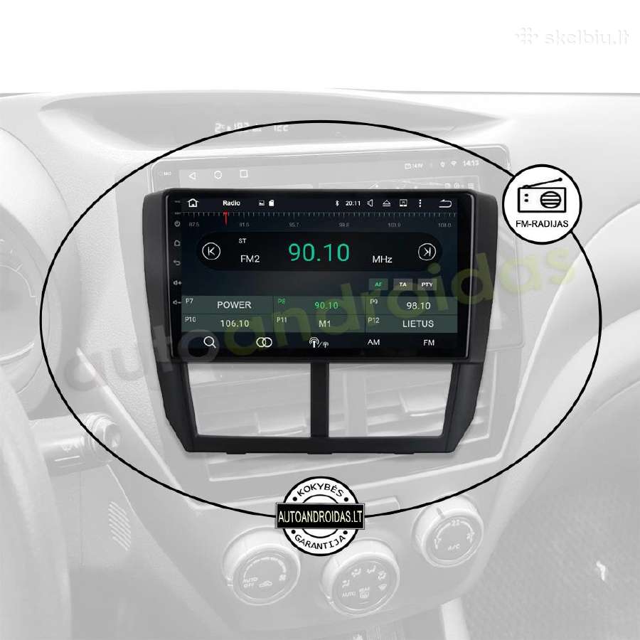 Subaru Forester Impreza 2007-13 Android multimedia - nuotraukos Nr. 4