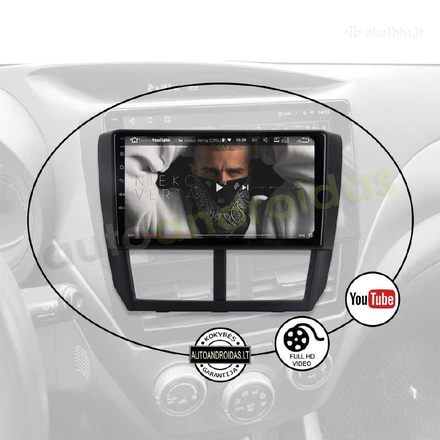 Subaru Forester Impreza 2007-13 Android multimedia - nuotraukos Nr. 9