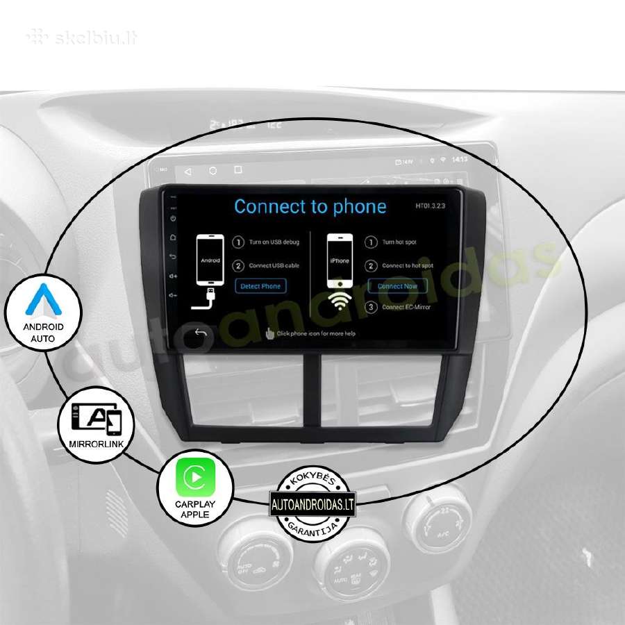 Subaru Forester Impreza 2007-13 Android multimedia - nuotraukos Nr. 10