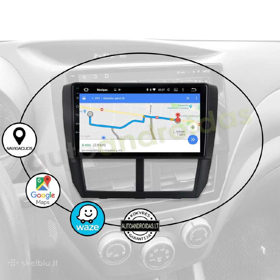 Subaru Forester Impreza 2007-13 Android multimedia - nuotraukos Nr. 11
